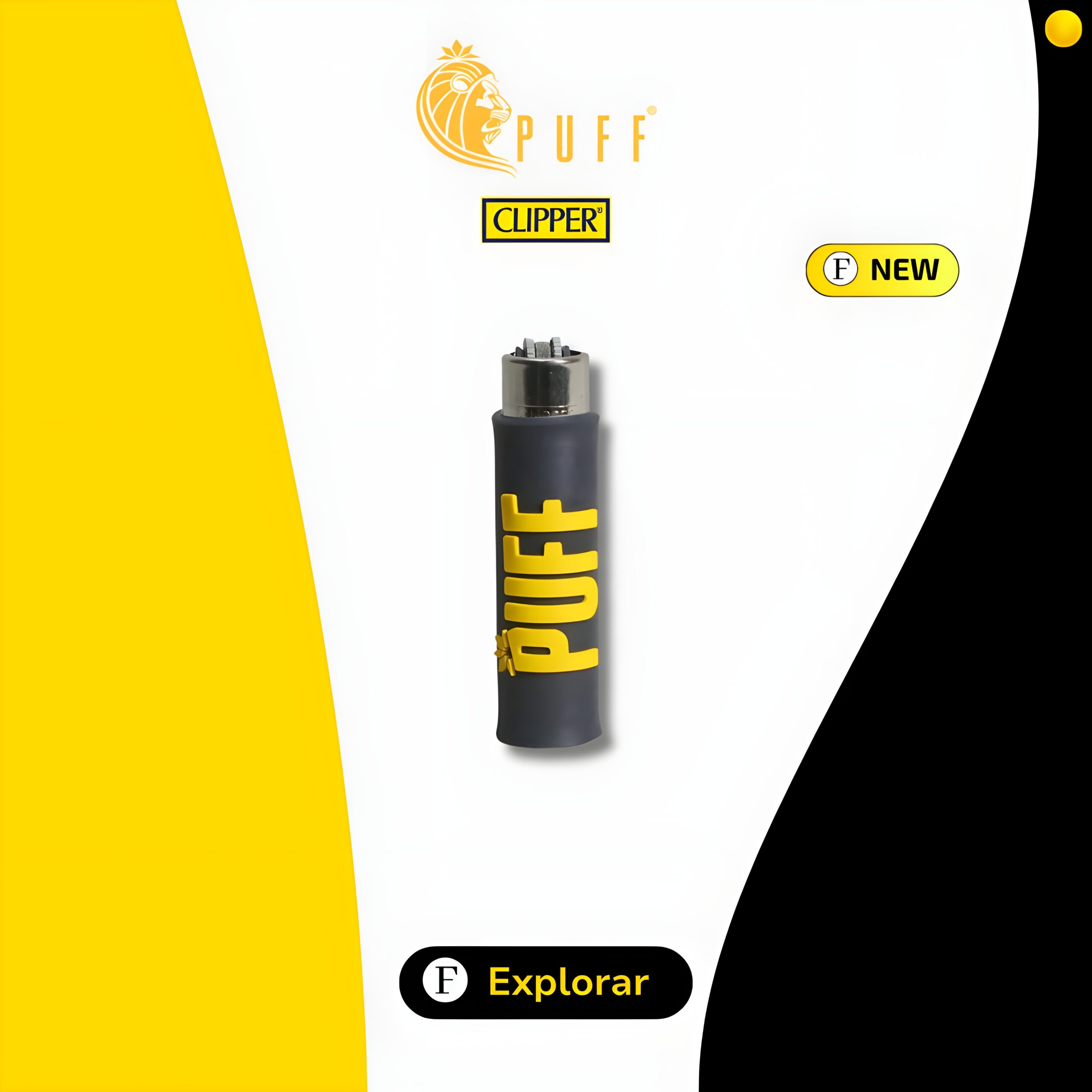 Isqueiro-Recarregavel-Clipper-Puff-Life-Logo