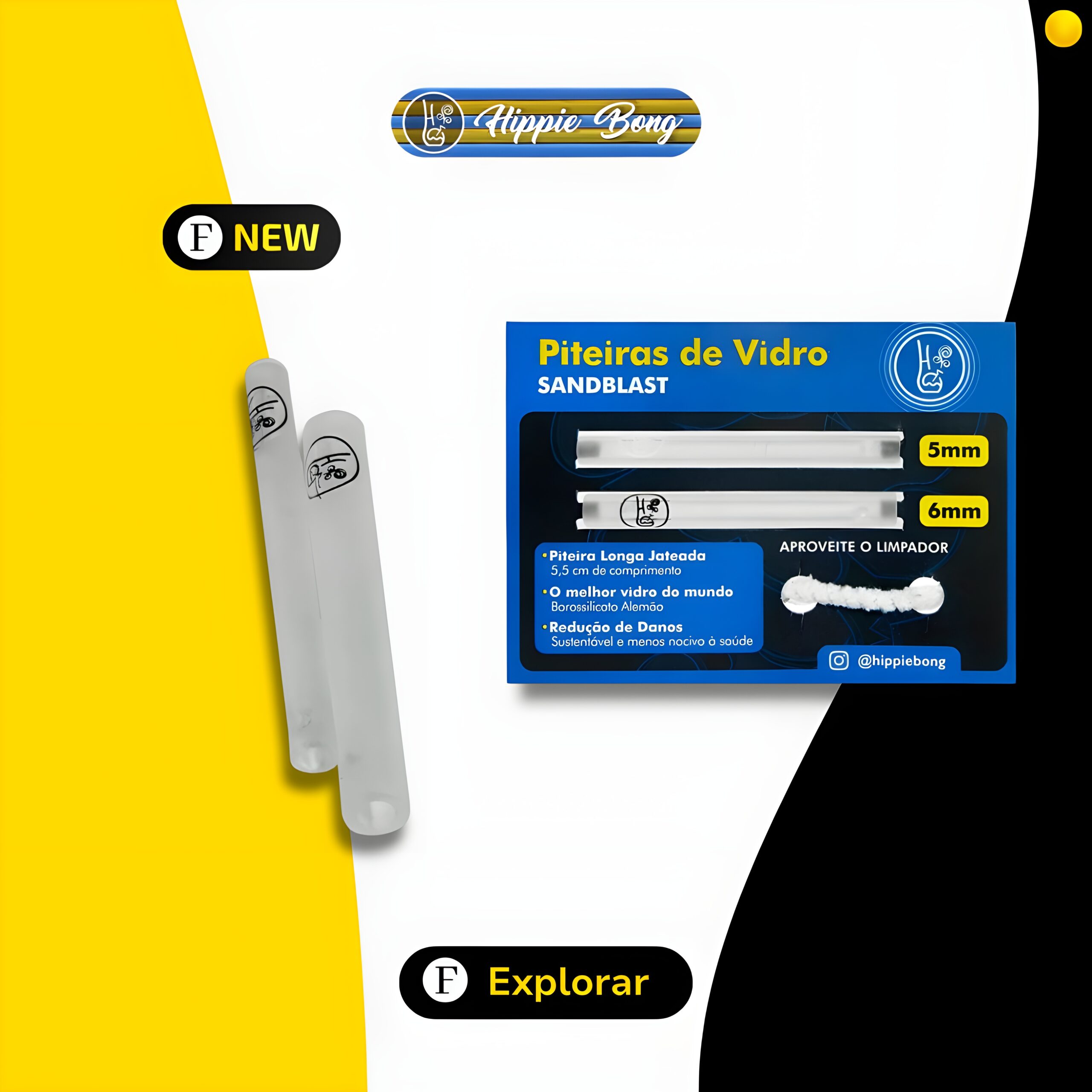 Piteira-de-vidro-SANDBLAST-Hippie-Bong-1