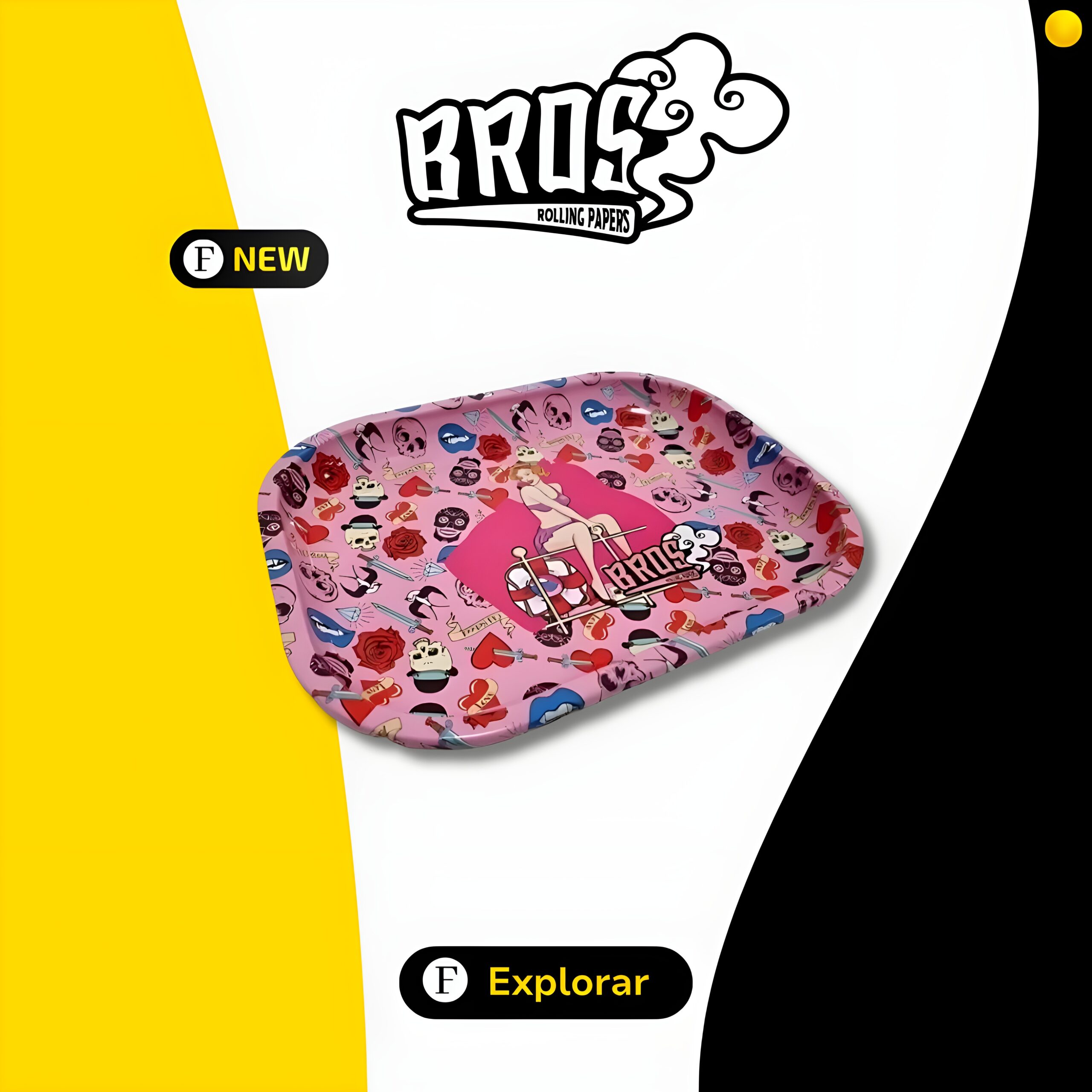 Bandeja-Rosa-Bros-Old-School-Pequena