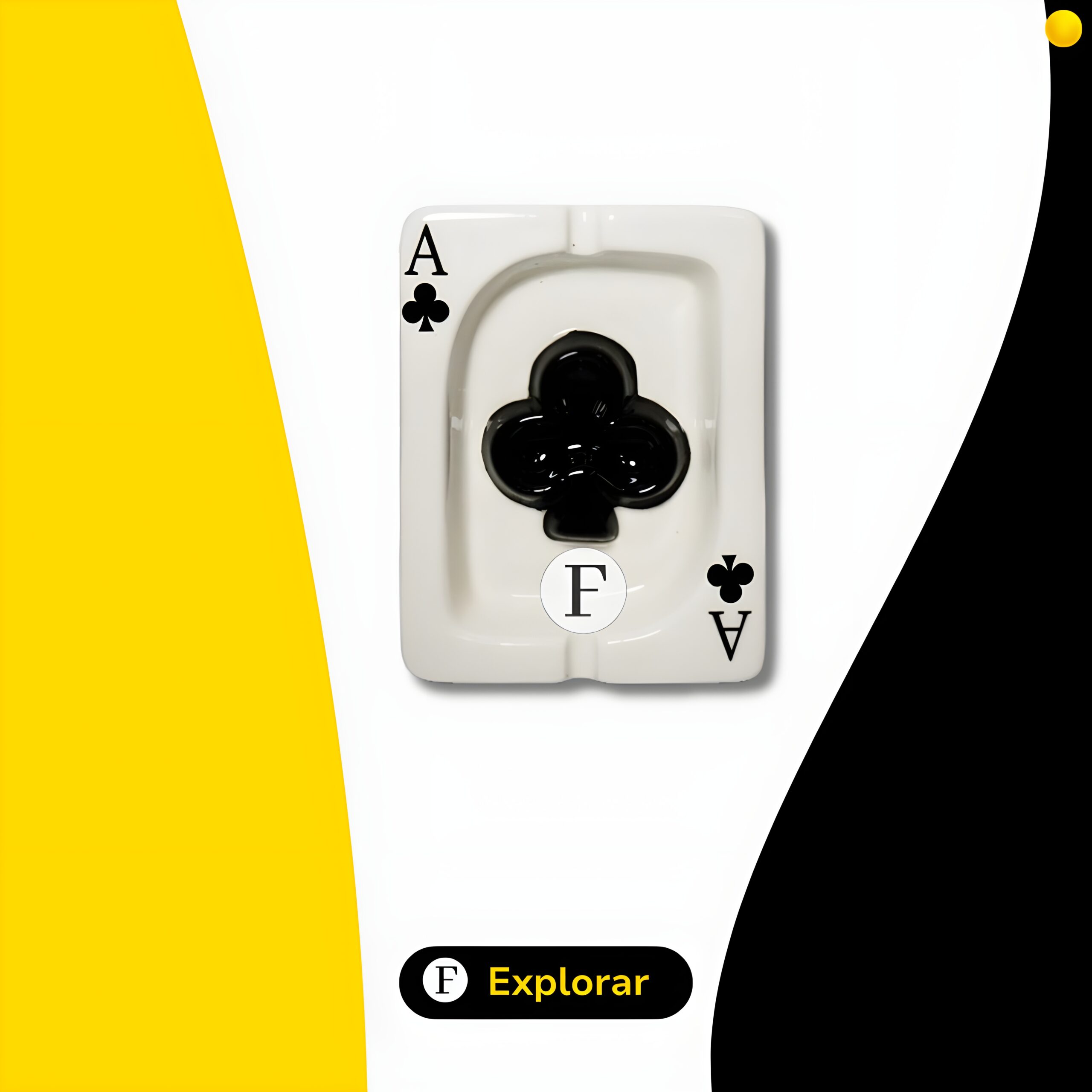 Fifth Street Company 188 Cinzeiro-Baralho-em-Porcelana