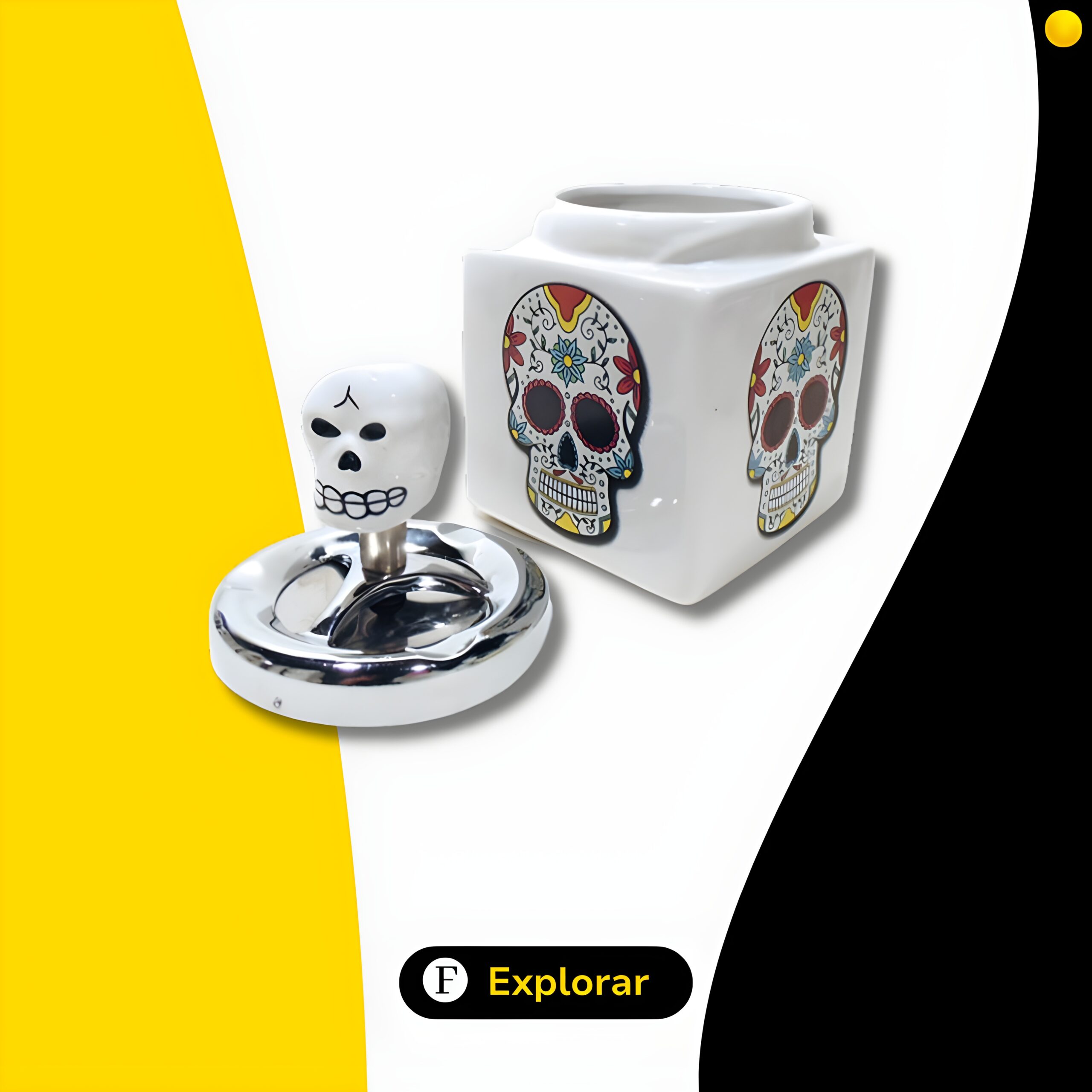 Fifth Street Company 194 Cinzeiro-Giratorio-The-Skull