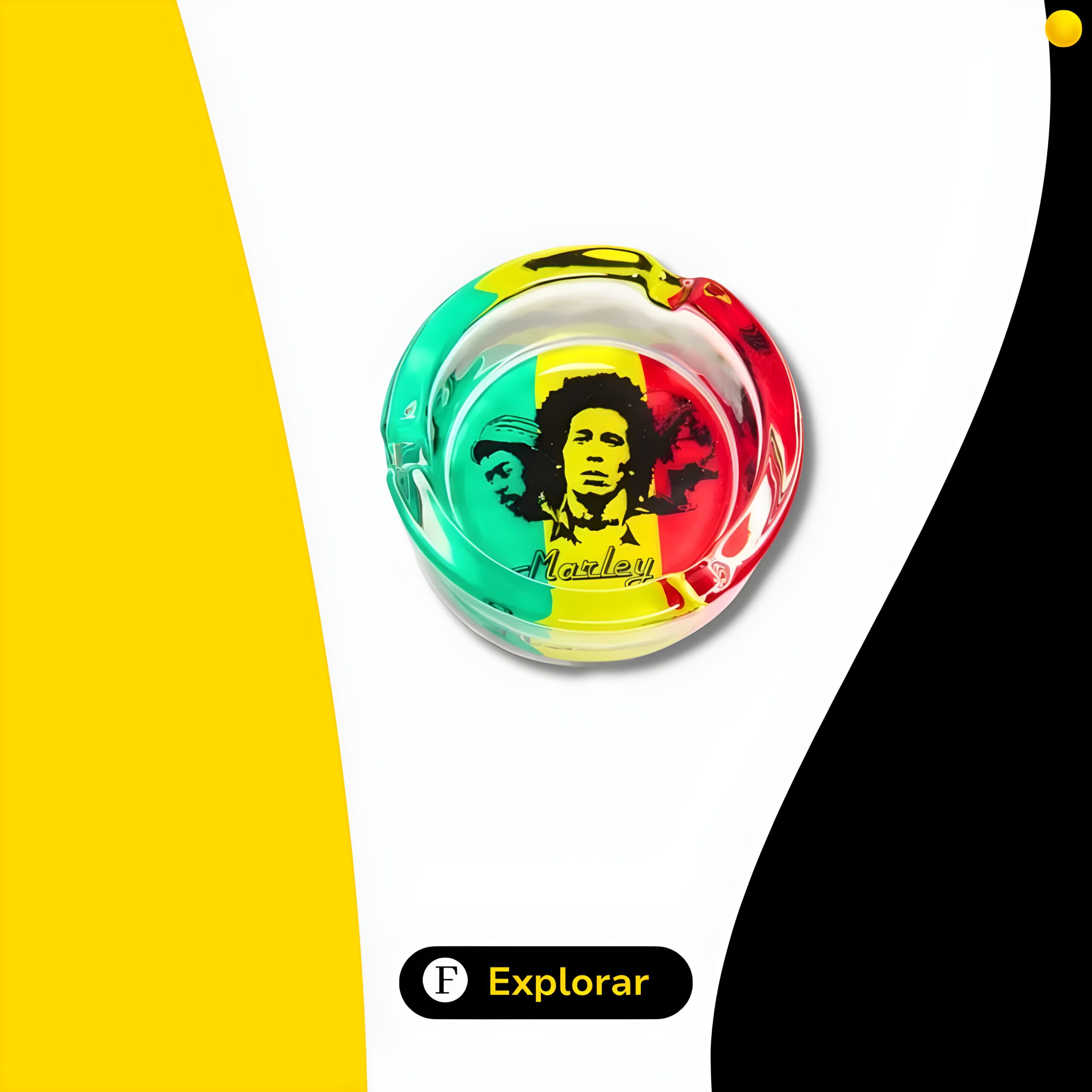 Fifth Street Company 189 Cinzeiro-em-Vidro-Redondo-Pequeno